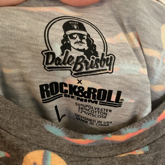 Dale Brisby X Rock & Roll Denim grey short sleeve desert cactus t-shirt Size L - Picture 5 of 7